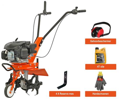 Kibani Grondfrees 40 CM Inclusief 4 x Reserve Mes,, Tuin en Terras, Hand-tuingereedschap, Nieuw