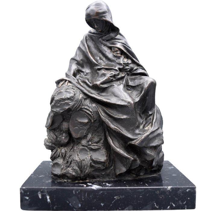 sculptuur, Maternidad - 26 cm - Brons, Marmer, Antiek en Kunst, Antiek | Keramiek en Aardewerk