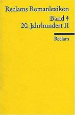 Reclams Romanlexikon: BD 4  Book, Verzenden