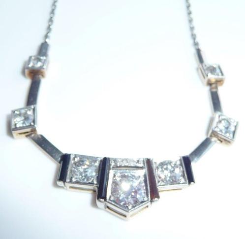 Pendentif - 14 carats Or jaune, Platine -  2.15ct. tw., Handtassen en Accessoires, Antieke sieraden