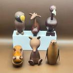 Senshukai  - Meuble-jouet 6 Vintage wooden animals Royal