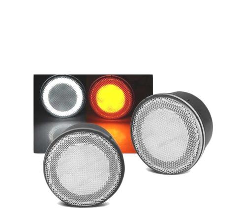Clignotants Avant Led Pour Jeep Wrangler Jk 07-18 Blanc, Auto-onderdelen, Verlichting, Verzenden