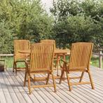 vidaXL Ensemble à manger de jardin 5 pcs Bois de teck, Jardin & Terrasse, Verzenden, Neuf