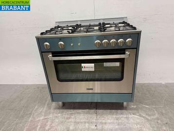 RVS Saro 5 pits Gasfornuis met Gasoven Aardgas/230V Horeca, Ophalen of Verzenden
