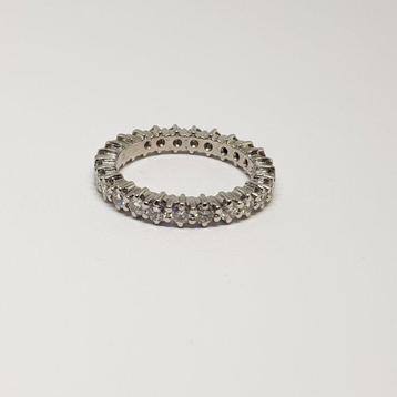 Ring - 18 karaat Witgoud - 0.04ct. tw. Diamant (Natuurlijk)
