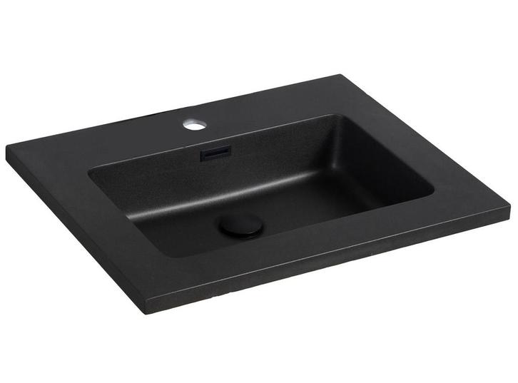 Badplaats Wastafel Angela 60 x 48 cm - Zwart - Wasbak, Huis en Inrichting, Badkamer | Badkamermeubels, Nieuw, Verzenden