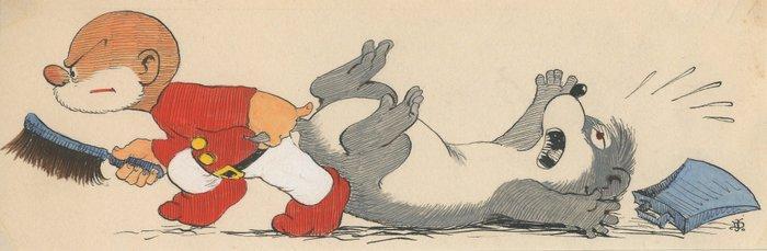 Dulieu, Jean - 1 originele aquarel - Paulus de Boskabouter -, Boeken, Stripverhalen