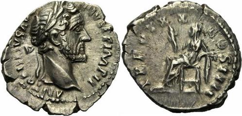 Roemisches Kaiserreich Antoninus Pius Denar Rom 156/157 T..., Postzegels en Munten, Munten en Bankbiljetten | Verzamelingen, Verzenden