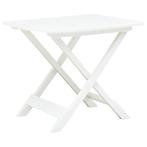 vidaXL Tuintafel inklapbaar 79x72x70 cm kunststof wit, Verzenden, Nieuw