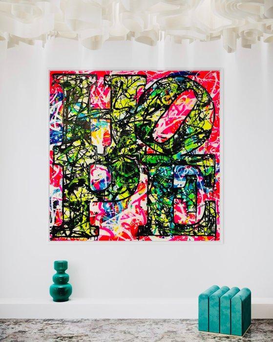 Mikko - Hope Indiana On Pollocks Masterpiece - XL (No, Antiek en Kunst, Kunst | Schilderijen | Modern