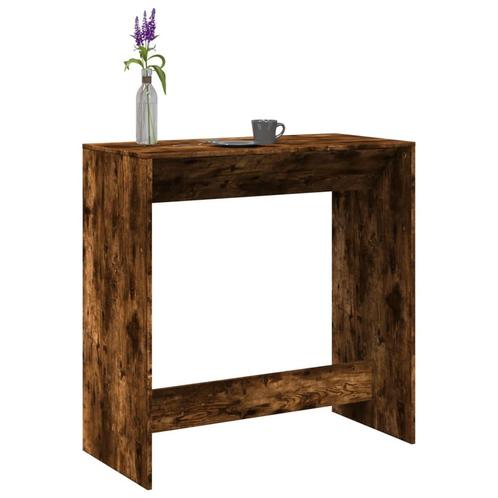 vidaXL Bartafel 102x50x103,5 cm bewerkt hout gerookt, Huis en Inrichting, Tafels | Eettafels, Nieuw, Verzenden