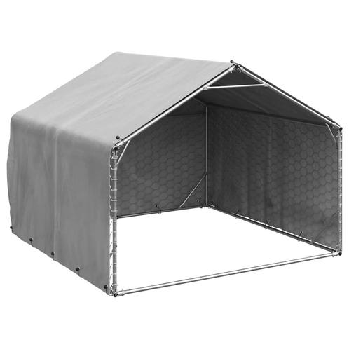 vidaXL Hondenkennel buiten met deksel 2x2x1,5 m, Dieren en Toebehoren, Hondenhokken, Nieuw, Verzenden