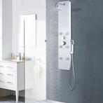 vidaXL Douchepaneel 25x44,6x130 cm glas wit, Verzenden, Nieuw