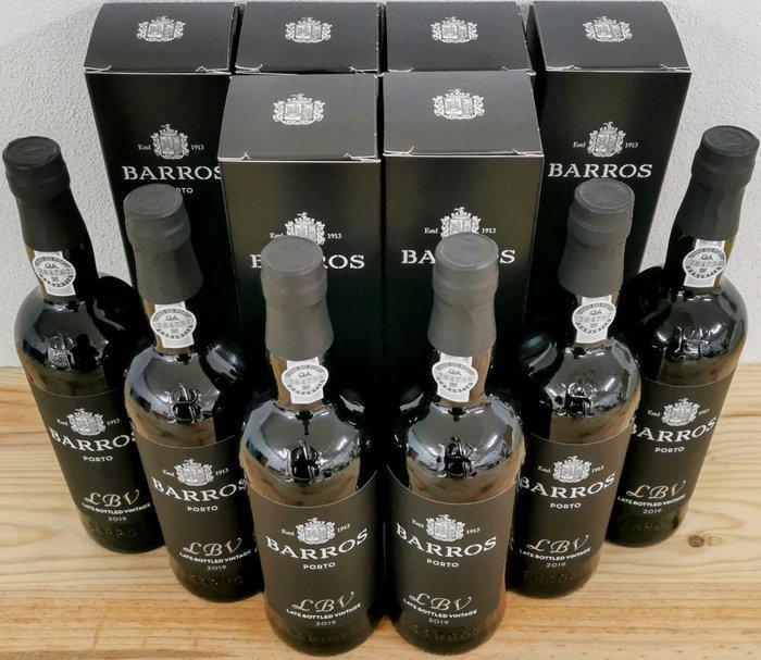 2019 Barros - Late Bottled Vintage Port - Porto - 6 Flessen, Verzamelen, Wijnen