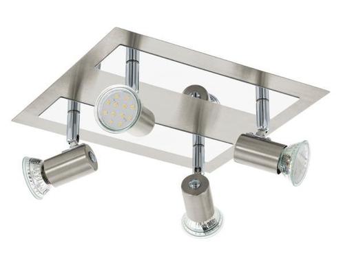 Veiling - EGLO Rottelo plafondspot 4-lichts nikkel-mat/chroo, Huis en Inrichting, Lampen | Spots