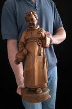 Beeld, Meester brouwer trappist - 40 cm - Hout, Antiek en Kunst