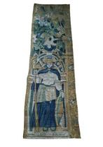 Fragment de tapisserie - Laine - 16e / 17e siècle, Antiquités & Art
