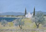 René Marie Dujardin (1913-2002) - Paysage en Grece, Antiquités & Art