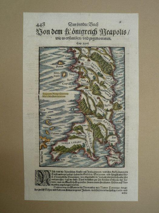 Italië - Campania, Napels, Calabrië, Puglia; S. Münster -, Boeken, Atlassen en Landkaarten