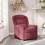 vidaXL Fauteuil verstelbaar stof wijnrood, Verzenden, Nieuw