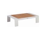 Exotan Valerie loungetafel wit - teak - 80 x 120 cm |