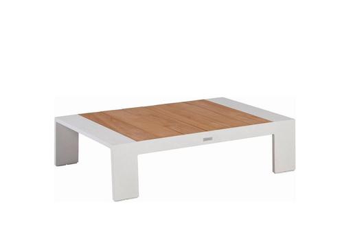 Exotan Valerie loungetafel wit - teak - 80 x 120 cm |, Tuin en Terras, Tuinsets en Loungesets