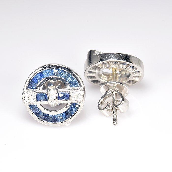 Boucles doreilles Platine - 2.68ct. tw. Saphir - Diamant -, Bijoux, Sacs & Beauté, Boucles d'oreilles