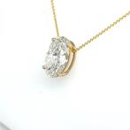 Halsketting - 14 karaat Geel goud - 5.03ct. tw. Diamant, Handtassen en Accessoires, Kettingen, Nieuw