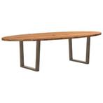 vidaXL Eettafel 280x120x74 cm ovaal massief eikenhout, Huis en Inrichting, Tafels | Eettafels, Verzenden, Nieuw