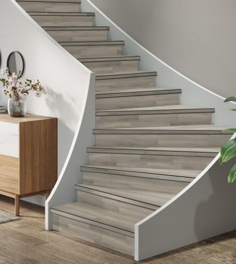 TRAPRENOVATIE SET Avanto LIGHT GREY/ PVC Dryback ( SET Ten, Doe-het-zelf en Bouw, Ladders en Trappen, Ophalen of Verzenden