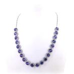 Halsketting Platina - 47.70ct. tw. Tanzaniet - Diamant, Handtassen en Accessoires, Kettingen, Nieuw