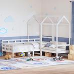 vidaXL Kinderbed met huisje en bankje massief grenenhout wit, Verzenden, Nieuw