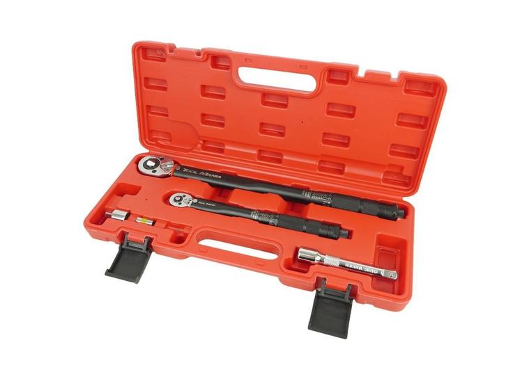TM momentsleutelset 1/4 en 1/2 - 5-delig , 5 - 210 Nm, Auto diversen, Autogereedschap, Verzenden