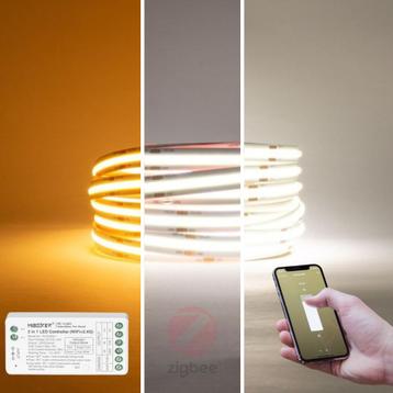 Zigbee LED Strip COB - 5 Meter complete set - 480LED/m, Verzenden