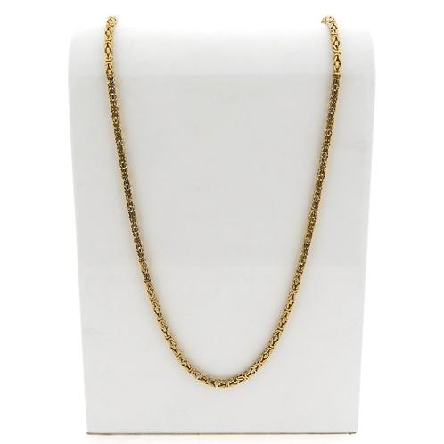 Gouden vierkante koningsketting  | 58 cm (massief goud), Bijoux, Sacs & Beauté, Colliers, Enlèvement ou Envoi