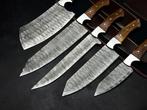 Keukenmes - Kitchen knife set - Leren tas inbegrepen - Olive, Antiek en Kunst