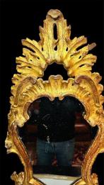 Spiegel - Hout - Franse wandspiegel in verguld hout,, Antiek en Kunst