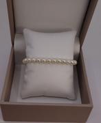 Zonder Minimumprijs - Armband 6,5x7 mm ronde Akoya parels, Handtassen en Accessoires, Nieuw