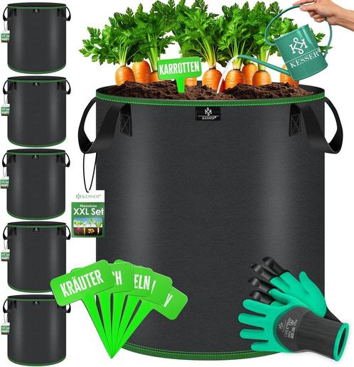 KESSER® 5x Plantenzak - 40L - Plantenzakken - Zwart, Doe-het-zelf en Bouw, Gereedschap | Overige machines, Verzenden