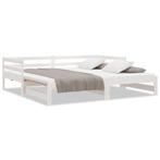 Uitschuifbare bank 80x200 | Tweede Kansje | Grenenhout, Huis en Inrichting, Verzenden, Wit, 80 cm, 200 cm