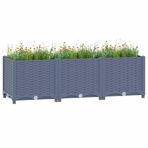 vidaXL Plantenbak verhoogd 120x40x38 cm polypropyleen, Tuin en Terras, Bloempotten, Nieuw, Verzenden