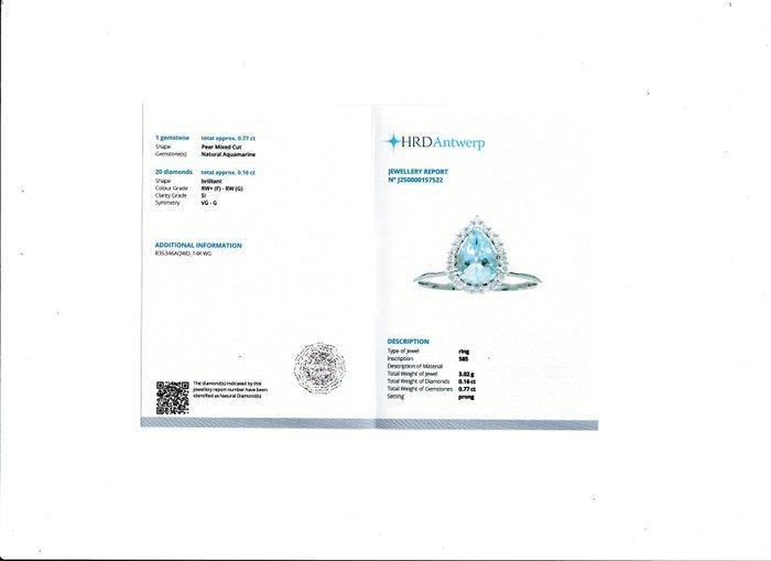 Sans prix de réserve - Bague - 14 carats Or blanc - 0.93ct., Handtassen en Accessoires, Ringen