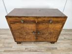 Credenza - Art Deco-dressoir in walnotenburl fineer uit de