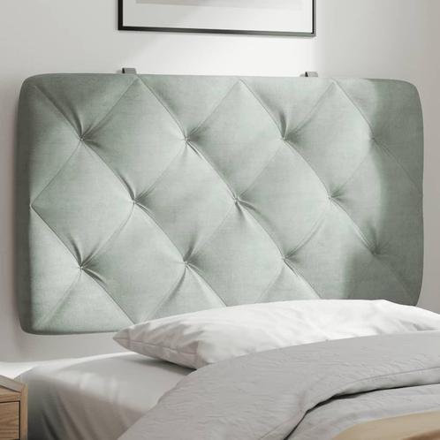 vidaXL Hoofdbordkussen 90 cm velvet lichtgrijs, Huis en Inrichting, Slaapkamer | Bedden, Nieuw, Verzenden