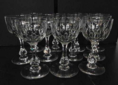 Val Saint Lambert - Drinkglas (11) - Derby - Kristal, Antiek en Kunst, Antiek | Glaswerk en Kristal
