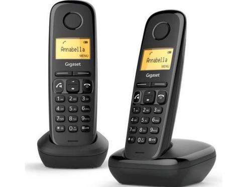 Veiling - Gigaset A270 - DECT Duo Telefoon - Zwart, Telecommunicatie, Vaste telefoons | Handsets en Draadloos