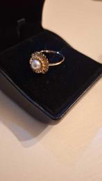 Ring - 18 karaat Geel goud Parel, Nieuw