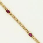 Armband - 14 karaat Geel goud Robijn, Nieuw