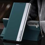 Samsung S22 Magnetische Flip Case - Luxe Hoesje Cover Groen, Telecommunicatie, Verzenden, Nieuw