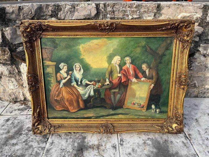 Scuola europea (XX), da William Hogarth - La famiglia, Antiquités & Art, Art | Peinture | Classique